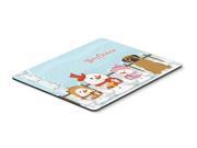 Merry Christmas Carolers Mastiff Mouse Pad Hot Pad or Trivet BB2349MP