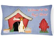 Dog House Collection Whippet Canvas Fabric Decorative Pillow BB2853PW1216