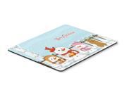 Merry Christmas Carolers Poodle Tan Mouse Pad Hot Pad or Trivet BB2400MP