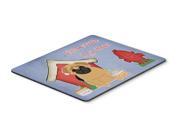 Dog House Collection Pug Brown Mouse Pad Hot Pad or Trivet BB2761MP