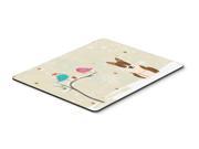 Christmas Presents between Friends Bull Terrier Brindle Mouse Pad Hot Pad or Trivet BB2609MP