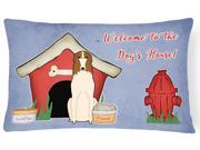 Dog House Collection Borzoi Canvas Fabric Decorative Pillow BB2777PW1216