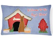Dog House Collection Irish Terrier Canvas Fabric Decorative Pillow BB2816PW1216