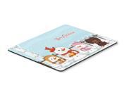 Merry Christmas Carolers Dachshund Chocolate Mouse Pad Hot Pad or Trivet BB2462MP