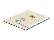 Christmas Presents between Friends Wire Fox Terrier Mouse Pad Hot Pad or Trivet BB2573MP