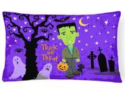Halloween Frankie Frankenstein Canvas Fabric Decorative Pillow VHA3021PW1216