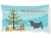 Lowchen Merry Christmas Tree Canvas Fabric Decorative Pillow BB2953PW1216