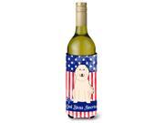 Patriotic USA Great Pyrenese Wine Bottle Beverge Insulator Hugger BB3078LITERK