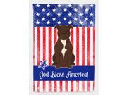Patriotic USA Staffordshire Bull Terrier Chocolate Flag Canvas House Size BB3043CHF