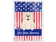 Patriotic USA English Bulldog White Flag Canvas House Size BB3118CHF