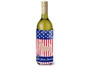 USA Patriotic Chihuahua Wine Bottle Beverge Insulator Hugger BB3350LITERK