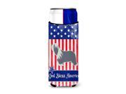 USA Patriotic Bearded Collie Michelob Ultra Hugger for slim cans BB3317MUK