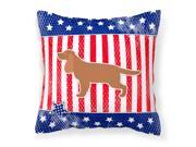 USA Patriotic English Cocker Spaniel Fabric Decorative Pillow BB3312PW1414