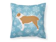 Winter Snowflake Central Asian Shepherd Dog Fabric Decorative Pillow BB3528PW1818