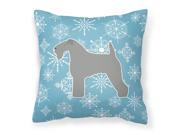 Winter Snowflake Kerry Blue Terrier Fabric Decorative Pillow BB3492PW1414