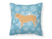 Winter Snowflake Dogue de Bordeaux Fabric Decorative Pillow BB3570PW1818