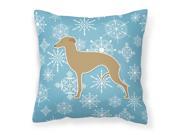 Winter Snowflake Italian Greyhound Fabric Decorative Pillow BB3514PW1818
