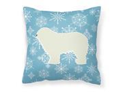 Winter Snowflake Komondor Fabric Decorative Pillow BB3555PW1414