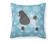 Winter Snowflake Poodle Fabric Decorative Pillow BB3539PW1414