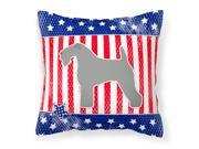 USA Patriotic Kerry Blue Terrier Fabric Decorative Pillow BB3292PW1818