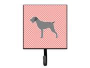 German Wirehaired Pointer Checkerboard Pink Leash or Key Holder BB3611SH4