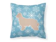Winter Snowflake Pyrenean Shepherd Fabric Decorative Pillow BB3518PW1818
