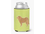 Caucasian Shepherd Dog Checkerboard Green Can or Bottle Hugger BB3825CC