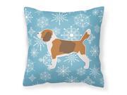 Winter Snowflake Beagle Fabric Decorative Pillow BB3510PW1818