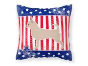 USA Patriotic Chihuahua Fabric Decorative Pillow BB3350PW1414