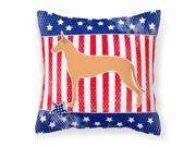 USA Patriotic Pharaoh Hound Fabric Decorative Pillow BB3288PW1414