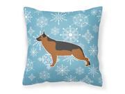 Winter Snowflake German Shepherd Fabric Decorative Pillow BB3524PW1414