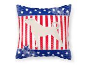 USA Patriotic Anatolian Shepherd Fabric Decorative Pillow BB3377PW1818