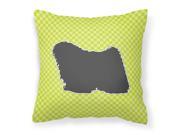 Puli Checkerboard Green Fabric Decorative Pillow BB3863PW1818