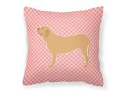 Fila Brasileiro Checkerboard Pink Fabric Decorative Pillow BB3679PW1818