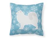 Winter Snowflake Samoyed Fabric Decorative Pillow BB3559PW1818