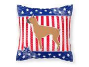 USA Patriotic Boxer Fabric Decorative Pillow BB3353PW1818