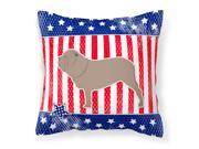 USA Patriotic Neapolitan Mastiff Fabric Decorative Pillow BB3365PW1818