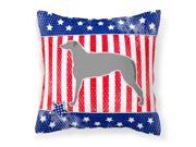 USA Patriotic Scottish Deerhound Fabric Decorative Pillow BB3296PW1818