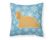 Winter Snowflake Cocker Spaniel Fabric Decorative Pillow BB3486PW1414