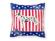 USA Patriotic Dalmatian Fabric Decorative Pillow BB3283PW1818