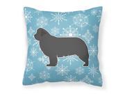 Winter Snowflake Newfoundland Fabric Decorative Pillow BB3564PW1414