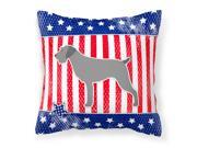 USA Patriotic German Wirehaired Pointer Fabric Decorative Pillow BB3311PW1818