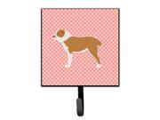 Central Asian Shepherd Dog Checkerboard Pink Leash or Key Holder BB3628SH4