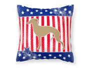 USA Patriotic Italian Greyhound Fabric Decorative Pillow BB3314PW1818