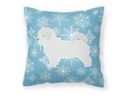 Winter Snowflake Maltese Fabric Decorative Pillow BB3536PW1818