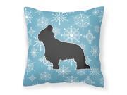 Winter Snowflake Briard Fabric Decorative Pillow BB3526PW1818