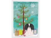 Merry Christmas Tree Pekingnese Black White Flag Canvas House Size BB4230CHF