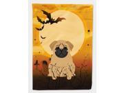 Halloween Pug Brown Flag Canvas House Size BB4273CHF