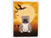 Halloween English Bulldog Grey Brindle Flag Canvas House Size BB4392CHF