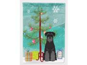 Merry Christmas Tree Standard Schnauzer Black Flag Canvas House Size BB4157CHF
